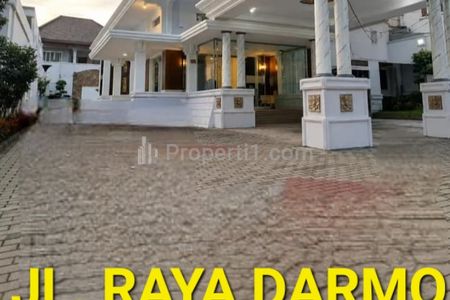 Disewakan Rumah Raya Darmo - Surabaya Pusat Kota Strategis Nol Jalan Raya Komersial, Area Cocok Buat Segala Usaha, Dekat Taman Bungkul