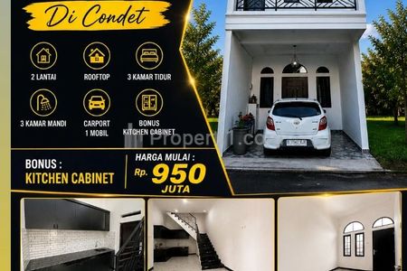 Dijual Rumah Baru Siap Huni 2 Lantai Bonus Rooftop di Condet, Jakarta Timur