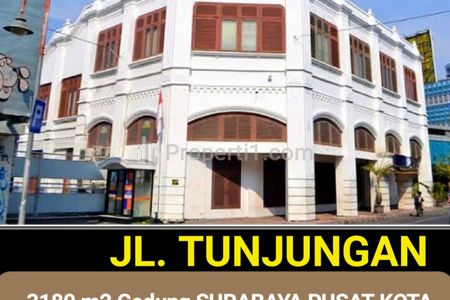 Dijual Gedung 3180m2 di Jalan Tunjungan Surabaya Pusat Kota - Komersial Area Cocok Buat Segala Usaha Hotel, Bank, Kantor, Showroom, Shopping Mall
