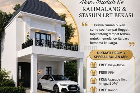 Dijual Rumah Modern dengan Attic Room Bebas Banjir di Jakasampurna, Bekasi Barat