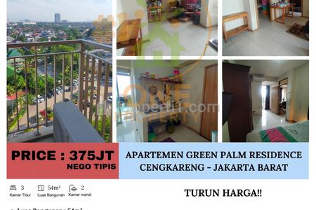 Dijual Apartment Green Palm Residence, Duri Kosambi, Jakarta Barat - 3 BR Unfurnished