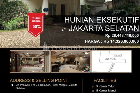 Rumah Dijual di Ragunan, Jakarta Selatan - Kavling Luas 1.450 m² - Diskon 4.3 Miliar