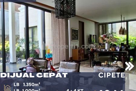 Dijual Rumah Mewah Bagus Siap Huni di Cipete Jakarta Selatan