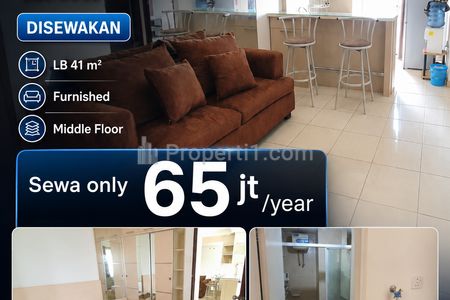 Disewakan Apartemen Mediterania Garden 2 LB 41m2 Tipe 2BR Full Furnished - Book Now!!