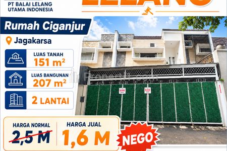 Jual Rumah Lelang Harga Murah Lokasi Jagakarsa Jakarta Selatan