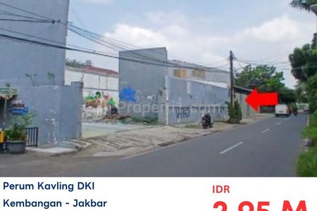 Dijual Lelang Tanah di Kavling DKI Meruya, Luas Tanah 370 m2, Jakarta Barat