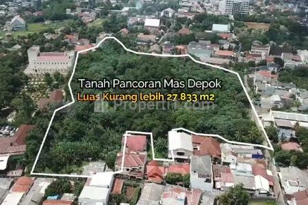 Dijual Tanah Sangat Luas di Pancoran Mas Depok