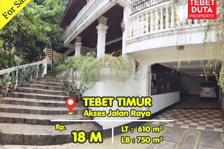 Dijual Rumah Tebet Timur Jakarta Selatan, Area Komersial Dekat Taman Eco Park Lokasi Strategis Jalan Raya