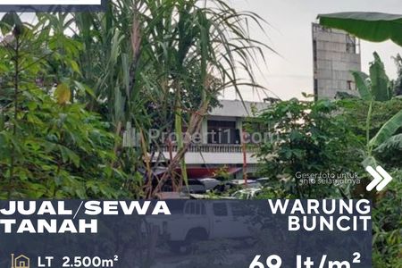 Dijual Disewakan Tanah Lokasi Sangat Strategis Samping Jalan Raya Utama Warung Buncit Jakarta Selatan