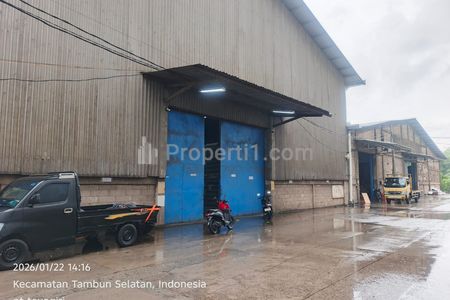 Disewakan Murah Gudang Luas Akses Kontainer dekat Pintu Tol Tambun Selatan Bekasi