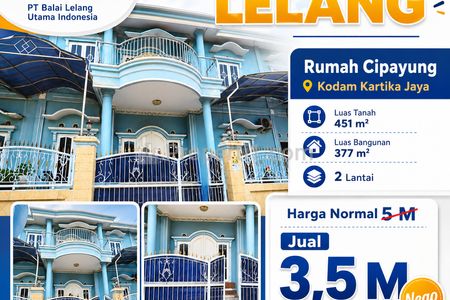Dijual Rumah Lelang Cipayung Jakarta Timur – Luas Tanah 451 m², di Bawah Harga Pasar Nego!