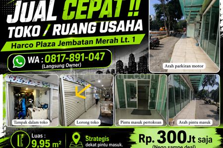 Toko Dijual Murah Harco Plaza Jembatan Merah Jakarta Pusat, Kios Dijual Murah Jakarta Pusat, Kios Mangga Dua, Toko Mangga Dua