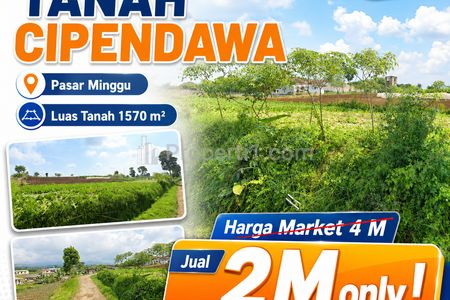 Dipasarkan Lelang Tanah Kosong 1.570 m² di Cipendawa, Cianjur