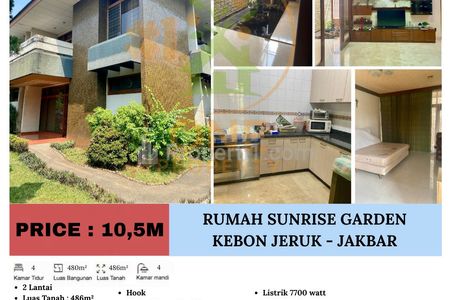 Dijual Rumah di Sunrise Garden, Kebon Jeruk – Jakarta Barat