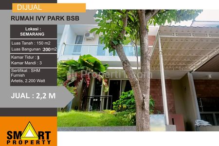 Jual Rumah Hadap Selatan Dekat Danau BSB di Citraland BSB City Cluster Ivy Park Semarang