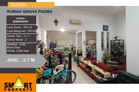 Jual Rumah Hadap Barat Daya di Graha Padma Semarang