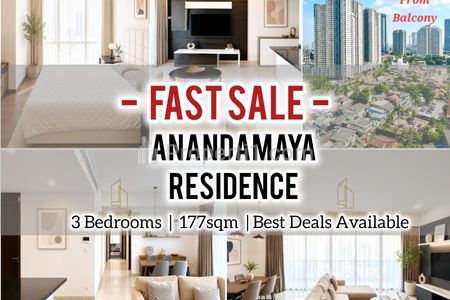 Jual Apartemen Anandamaya Residence 3+1BR 177sqm Furnished& Ready, ALSO AVAILABLE OTHER UNITS& SIZE, DIRECT OWNER – YANI LIM