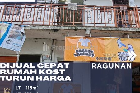 Dijual Rumah Kost + Toko Lokasi Dekat Area Perkantoran Simatupang di Ragunan Jakarta Selatan