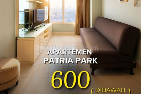 Dijual Unit Apartemen Patria Park, Jakarta Timur, Siap Huni 2 BR Furnish di Bawah NJOP 