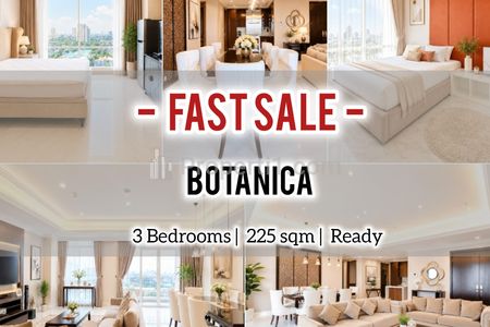 Jual Cepat Apartemen Botanica Jakarta Selatan, 3+1 BR 225sqm Furnished, Bagus & Ready, Direct Owner - Yani Lim