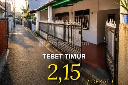 Dijual Cepat Rumah Hitung Tanah di Tebet Timur Jaksel, Akses Jalan 1 Mobil, Lokasi Strategis dan Menguntungkan, Harga Mendekati Nilai NJOP 2026