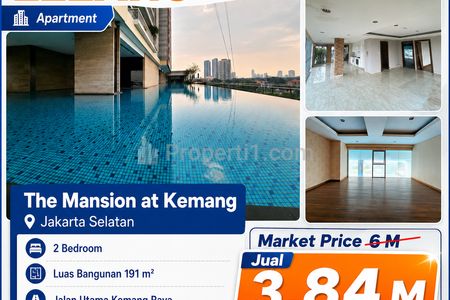 Dipasarkan Apartemen Mewah 191m² The Mansion at Kemang South Tower Lantai 3 - Dual SHM Deal - 2 BR Semi Furnished
