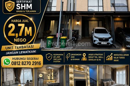 Dijual Rumah Siap Huni Dalam Cluster Citra 8 Kalideres