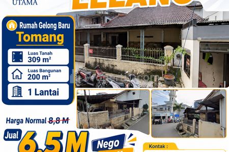 Jual Rumah Lelang di Gelong Baru Jakarta Barat, Luas 309 m² - Cocok untuk Hunian, Kost, Usaha, atau Investasi Nego!