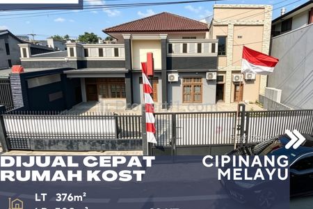 Dijual Rumah Kost Full Occupancy Lokasi Strategis Harga Menarik di Cipinang Melayu Jakarta Timur