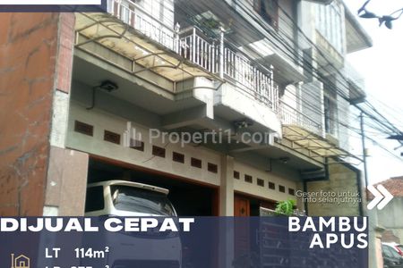 Dijual Rumah 4 Lantai di Bambu Apus Cipayung Jakarta Timur