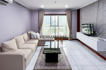 Disewakan Apartemen Pavilion Jakarta Pusat – 2BR+Maid Area 115sqm Full Furnished, Dekat Sudirman, SCBD & Citywalk (Dito)