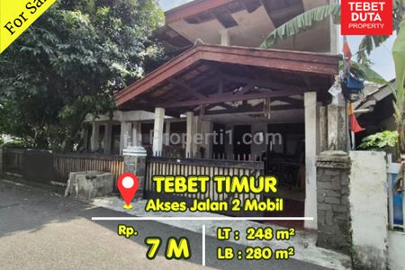 Dijual Cepat Rumah Tebet Timur Lokasi Strategis Nyaman Jalan 2 Mobil
