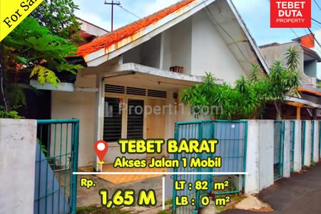 Dijual Tanah Kavling Tebet Barat Jakarta Selatan - Siap Dibangun Lokasi Strategis Jalan 1 Mobil