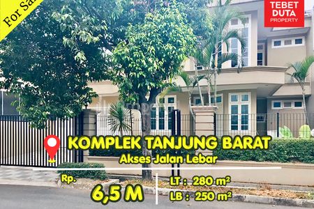 Dijual Rumah Komplek Tanjung Barat Jakarta Selatan, Lokasi Strategis Nyaman Jalan Lebar