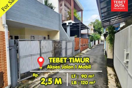 Dijual Cepat Rumah Tebet Timur Jakarta Selatan Lokasi Strategis Nyaman Jalan 1 Mobil
