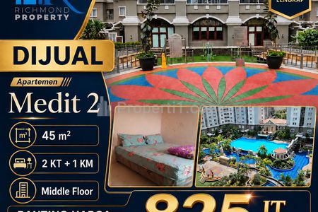 Jual Apartemen Mediterania Garden Residence 2BR Luas 45 m² Furnished - Nego!!