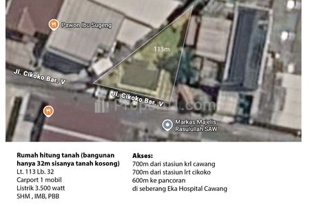 Jual Rumah Hitung Tanah Cikoko, Pancoran, Jakarta Selatan