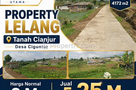 Dijual Tanah dan Bangunan Lokasi Pacet, Cianjur, Jawa Barat