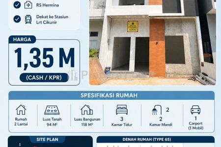 Dijual Rumah 2 Lantai di Jakamulya, Dekat Grand Galaxy, Bekasi