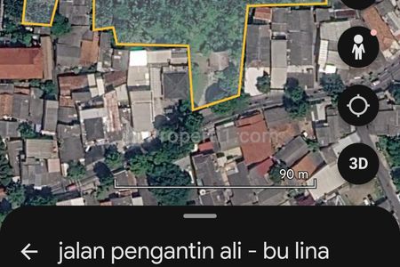 Sewa Tanah SHM Murah Nego Lebar Muka 20 Meter, Luas 6000m2 di Jalan Pengantin Ali, Akses Truk, Dekat Raya Bogor, Raya Ciracas, Jakarta Timur