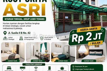 Sewa Kost Premium Campur di Griya Asri Jakarta Barat, Full Furnish, Hunian Nyaman untuk Mahasiswa & Karyawan Book Now!!