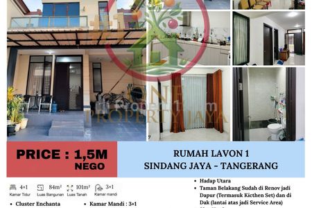 Dijual Rumah Lavon 1, Sindang Jaya - Tangerang