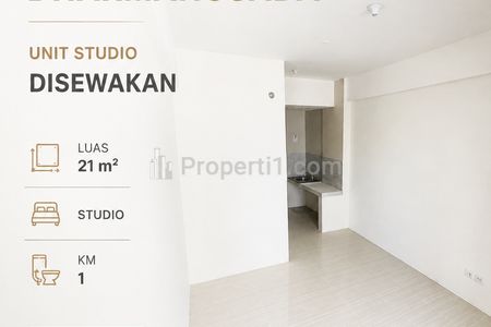 Disewakan Unit Apartemen Studio Puncak Dharmahusada Lantai Rendah Kondisi Kosongan