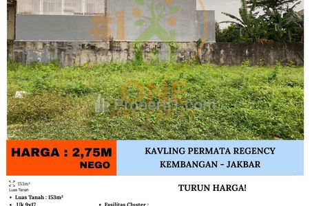 DIJUAL KAVLING HOKI DI PERMATA REGENCY, JAKARTA BARAT
