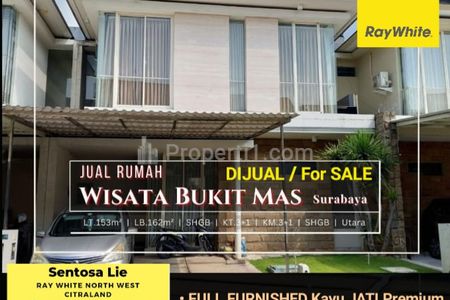 Dijual Rumah Wisata Bukit Mas 2 Du Lyon Surabaya Barat - Full Furnished Kayu Jati Premium - Dekat Citraland, Royal Resudence, Pakuwon Indah