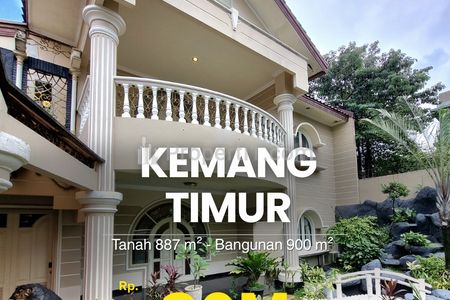 Dijual Murah Rumah Mewah 900 m2, Semi Furnish, Bebas Banjir di Kemang, Jakarta Selatan