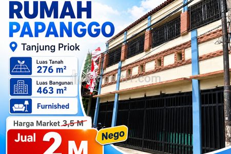 Jual Lelang Rumah di Papanggo Jakarta Utara - Luas Tanah 276 m² - Harga Selisih Besar dari Pembanding Area Nego Cepat!