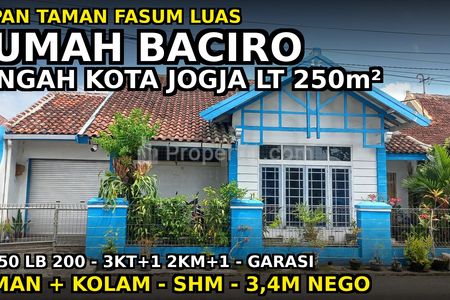 Dijual Rumah Baciro - Tengah Kota Jogja, 5 Menit ke RS Bethesda
