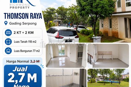 Sewa Cepat Rumah Thomson Lokasi Strategis Gading Serpong Tangerang - Nego Sampai Jadi!!