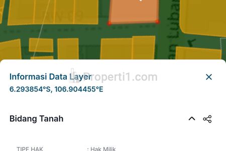 Jual Tanah Komersial Hook Strategis di Lubang Buaya, Cipayung, Jakarta Timur